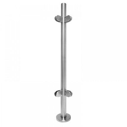 Stainless Steel Glass Balustrade 48.3mm Corner Post, 1100mm High, 316 Grade - Fast and free delivery from Gladwell Glass