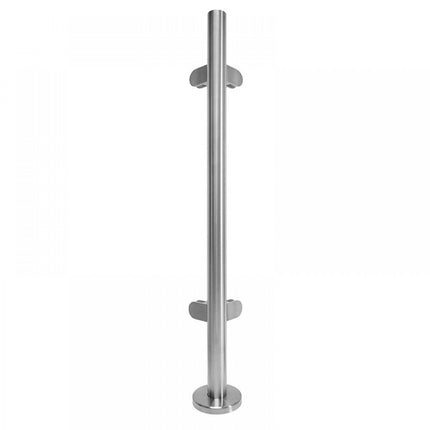 Stainless Steel Glass Balustrade 48.3mm Corner Post, 1100mm High, 316 Grade - Fast and free delivery from Gladwell Glass