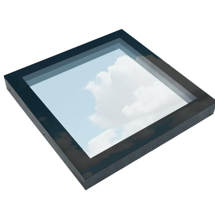 Framed Aluminium Rooflight for Flat Roofs. Skylight features thermal break, triple-glazed glass, self-clean, laminated inner pane. Standard sizes delivered within 4 working days with fast and free delivery. 