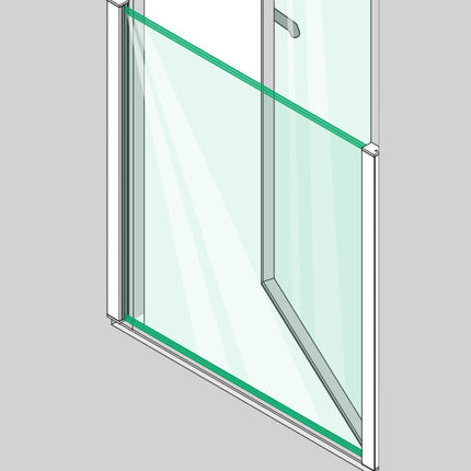 Juliet Balcony EASY GLASS VIEW, Brushed Aluminium - Gladwell Glass 