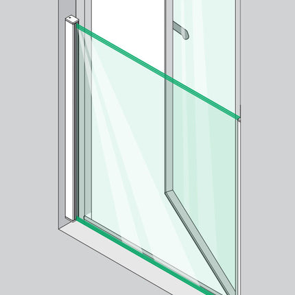 Juliet Balcony EASY GLASS VIEW, Brushed Aluminium - Gladwell Glass 