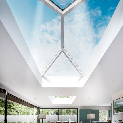 Interior view of a 4-pane Brett Martin Rooflight with fast delivery from Gladwell Glass