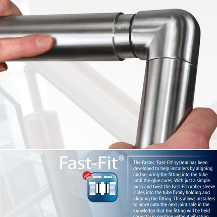 End Flat Cap 'Hit & Done' for Balustrade Handrail G316, Premium - Gladwell Glass 