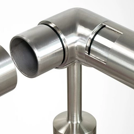 Stainless Steel Corner Post 90° for Glass Balustrade Handrail, G316 Premium - Gladwell Glass 