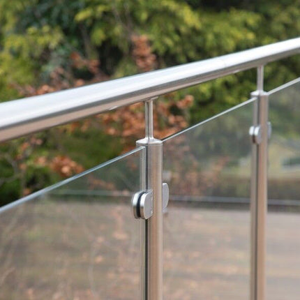 End Flat Cap 'Hit & Done' for Balustrade Handrail G316, Premium - Gladwell Glass 